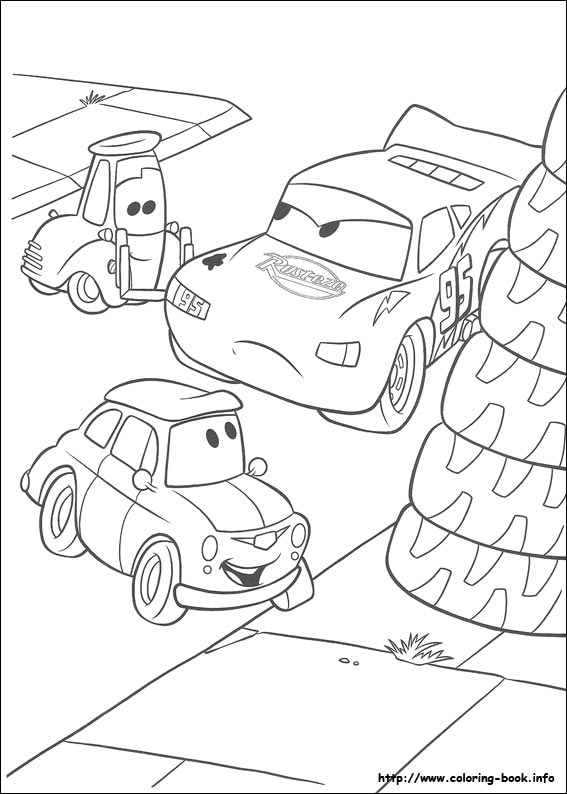 Plansa de colorat cu Cars pixar 194 106
